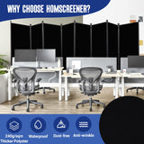 Room Divider and Folding Privacy Screens 8 Panel, 14.67 Ft Wide Partition Room Dividers