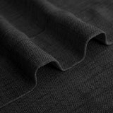 Macochico Extra Wide Natural Linen Linen Curtains Pinch Pleated for Sliding Glass Door Living Room Bedroom Light Filtering Privacy Window Treatments with Tieback, 120”Wx108”L, Black, 1 Panel