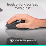 Logitech MX Master 4 Ergonomic Wireless Mouse with Haptics - Pale Gray