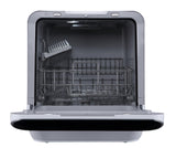 Hamilton Beach Portable Countertop Dishwasher No Hookup Unit with 6-Liter Water Bank for Tabletop, Apartment, or RV, Compact Dishwashing and Drying Machine, Delay Timer, Rapid Cleaning