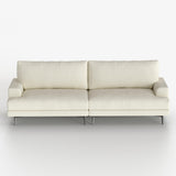 NessCarsti 86.61" 3-Seater Cloud Sofa Couch, Modern Fabric Down-Filled Sofa