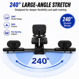 39"x15"x16.5" Split Leg Stretcher, 240° Adjustable Flexibility Trainer, Foldable Leg Stretch Machine, EPP Memory Foam, Carbon Steel Frame, 560lbs Capacity, Splits Yoga Ballet Home Training