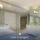 LUXRITE 6 Inch Canless Spotlight, LED Recessed Lighting, 5CCT 2700K-5000K, Dual Dimmable, 800/1050/1250 Lumens, CRI 90, 10W/13W/15W Selectable, 120-277V, IC Rated, Wet Rated, ETL Listed (12 Pack)