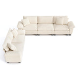 PHI VILLA 2-Piece Modular Loveseat Couch & 3-Seat Sectional Sofa Set