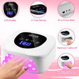 Rechargeable UV LED Nail Lamp, SKYUV Cordless Nail Dryer for Gel Polish, UV Nail Lamp with 4 Timers Setting and LED Touch Screen, Professional Curing Lamp Light with 30 Beads for Salon and Home ﻿