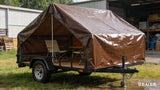Tarp 50x100 Feet 10 Mil Heavy Duty Waterproof Tarp, Large Multipurpose Cover with Brass Grommets and Reinforced Edges, UV Resistant Thick Poly Tarps for Outdoor Camping Tent Pool Car, Brown/Silver