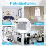 12000 BTU Window AC Unit - 115V Wi-Fi Enabled Air Conditioner for 550 Sq.Ft Rooms Fast Cooling Window Mounted with Remote Perfect for Apartments, Living Room Office