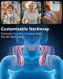 Neck Air Conditioner Portable Rechargeable,5500mah Cooling Neck Fans that Blow Cold Air,Best Cute Cold Piece of Metal Neck Cooler Ac,Noiseless Headphones Personal Cool Unit for Woman Man Kid Purple