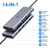 USB C Docking Station Dual Monitor for HP,Laptop Docking Station 3 Monitors