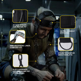 Neck Harness for Increases Neck Core Strength - Neck Exerciser with 30" Heavy Duty Steel Chain for Safely Lifting Weights Up to 280 lbs Black