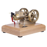 MechPuConToy Engine Model Kit That Works, Metal Adjustable Speed Micro Horizontal Water-Cooled Engine Model
