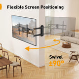 Perlegear Corner TV Wall Mount Long Arm TV Mount for 42-84 Inch TVs