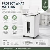 Wingwise Paper Shredder for Home Office, 60 Sheets Auto Feed, P-4 Cross Cut, 40 Mins Runtime, 52dB Quiet,