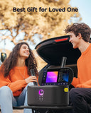 Ikarao Karaoke Machine, Built-in Lyrics Display, 32GB Karaoke Tablet, KaraFun Prime, 280W Karaoke Speaker with 2 Self-Charging Mics, Connects to TV, EQ, Portable Karaoke System for Adult Home Parties