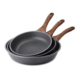 Nonstick Frying Pan Skillets, Swiss Granite Coating Omelette Pans, Healthy Cookware Chef's Pan SENSARTE