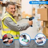 Symcode 2D Wireless Barcode Scanner,Bluetooth6.0 & Wireless2.4G & USB Wired Connection, 1D 2D QR Bar Code Reader Scanner Automatic Fast Precise scanning for Smart Phone, Tablet, PC