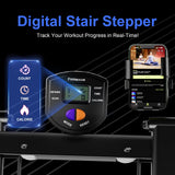 Stair Stepper for Home Gym, 350lbs Vertical Climber Machine with LCD Display, Non-Slip Pedals & 350lb Capacity Compact Folding Cardio Exercise Climber