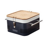 Everdure CUBE Portable Charcoal Grill, Tabletop BBQ, Perfect Tailgate, Beach, Patio, or Camping Grill, Lightweight & Compact Small Grill with Preparation Board & Food Storage Tray, Graphite