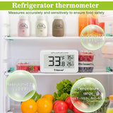 Geevon 2 Pack Refrigerator Thermometer Digital Fridge Thermometer IP65 Waterproof with Large LCD Display,Max/Min Record Function