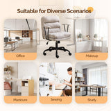 VINGLI Comfortable Office Desk Chairs with/No Wheels,Dual-Base,Removable Armrests