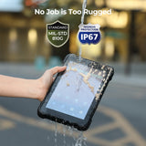MUNBYN Rugged Tablet Scanner IRT01P, Android 14 Industrial Tablet, Works with Zebra SE4710 Scanner, 8GB+128GB Barcode Scanner, 700nit, IP67 Waterproof Rugged PC