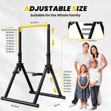 DOBESTS Power Tower Pull Up Bar Free Standing, Adjustable Foldable Pull Up Station, Home Gym Strength Training Equipment 700LBS(011,yellow)