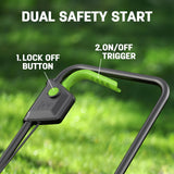 STEELITE 21V 13-Inch Brushless Electric Lawn Mower, Cordless Push Mower with 4.0Ah Battery & Charger, 5-Level Height Adjustment, Mulching/Bagging, for Small Yard
