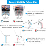 OMOTON LA10 360° Rotating Laptop Stand Riser Foldable for Desk, Silver