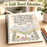 2PCS Christian Coloring Books by Puraesla - Bible Verse Scripture Inspirational Spiral Bound Coloring Pages for Women, Adults, Kids & Teens | Faith-Based Relaxation & Devotional Art Gift