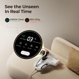 JIGOO Bed Vacuum Cleaner with Dust Sensor, Mattress Vacuum Cleaner with UV & Ultrasonic and High Heating, 13Kpa Suction 500W Powerful Double-Cup Handheld Vacuums (J300, Corded)