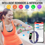 Bakoor Fitness Tracker with 24/7 Heart Rate Blood Oxygen Sleep Monitor, 1.10" AMOLED Touch Screen Step Trackers, IP68 Waterproof Steps Counter Pedometer for Women Men