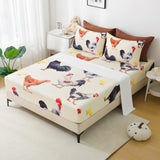 Wajade Chicken Comforter Set 7 Pcs Animal Theme Bedding Set Twin Size for Kids Adults Chicken Quilt Farm Theme Printed Pattern for Thanksgiving Birthday