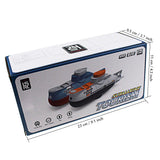 Tipmant RC Submarine Toy Remote Control Boat Underwater Diving Waterproof for Fish Water Tank Kids Birthday Gift (White)