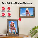 Frameo 10.1" Digital Picture Frame, Smart WiFi Digital Photo Frame with 1280x800 HD IPS Touch Screen 32GB Memory Auto-Rotate Wall Mounted, Share Photos/Videos from Phone Anywhere