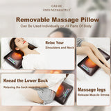 Vibration Massage Mat,Full Body Vibrating Heating Massage Pad,10 Vibration Motors,3 Strength Adjustments, with Detachable Neck Massage Headrest and Multifunctional Leg,Foot Massagers,for Home Office