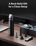 HOTO Handheld Vacuum Cleaner Cordless, Desk Vacuum Cleaner Compressed Electric Air Duster 15000Pa Suction, 4-in-1 Portable Vortex Vacuum Dust Buster Air Blower for Computer, Keyboard, Coffee Grounds