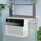 Antarctic Star 12,000 BTU Window Air Conditioners with 6 Modes 24H Timer, U-Shaped Air Condtioner Window Unit Cools up to 550 Sq.Ft, White