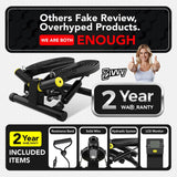 ZIWWVY- Mini Twist Stepper with Resistance Bands and Mat, Stepper Machine with 330LBS Weight Capacity, Stepper for Men and Women Full Body Workout, Adjustable Step Height, Smooth and Quiet