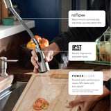 Moen Haelyn Spot Resist Stainless Touchless Single-Handle Pulldown Sprayer Kitchen Faucet with Soap Dispenser, Features Power Clean for a Faster Wash, 87627EWSRS