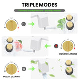 RV Bidet for Camper Toilet, Non-Electric Toilet Sprayer Attachment with Dual Nozzles, Adjustable Pressure, Front/Rear/Self Cleaning, Upgrade for Trailer, Motorhome, Camper, RV Bathroom (Black Base)