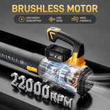 Aokia Leaf Blower, 21V Electric Cordless Blower with 2 3.0Ah Batteries and Charger - 580CFM/160MPH Powered Air Blower