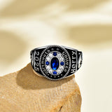 Oseew 2027 Men Custom Gold Graduation Class School Ring High (White Gold)