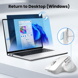 Adjustable DPI, Flying Scroll & Thumb Wheel, Bluetooth Mice for Laptop, Computer, Tablet
