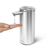 simplehuman 9 oz. Touch-Free Rechargeable Sensor Liquid Soap Pump Dispenser, Brushed Stainless Steel