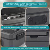 Rechargeable Adult Wireless Heated Lunch Box, 21000mAh Battery-Powered,Automatic Temperature Control Insulated Container,1.2L Leak-Proof Stainless Steel Container Ideal for Office/Truck/Outdoor Use