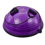 VEVOR 23-inch Half Exercise Ball Trainer, 660 lbs Capacity Balance Ball, Includes Resistance Bands and Pump, Ideal for Full Body Workouts, Yoga, and Strength Training at Home Gym, Purple