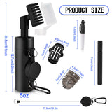GOLDGE 10pcs Complete Golf Essentials Kit - Including Pro Club Brush Cleaner with Retainer Clip (4 Stencils & 4 Markers)