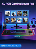 XL RGB LED Gaming Mouse Pad with 15W Magnetic Wireless Charging