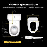 VIVOHOME Smart Heated Bidet Toilet Seat with Self-Cleaning Nozzle for Rear and Front Cleansing, Warm Air Dryer with Adjustable Temperature Settings, Soft Close Lid, Nightlight