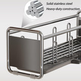 Large Dish Drying Rack, Stainless Steel Anti-Rust Dish Racks for Kitchen Counter, Multifunctional Dish Drainer Space-Saving Dish Drainer with Slotted Design
